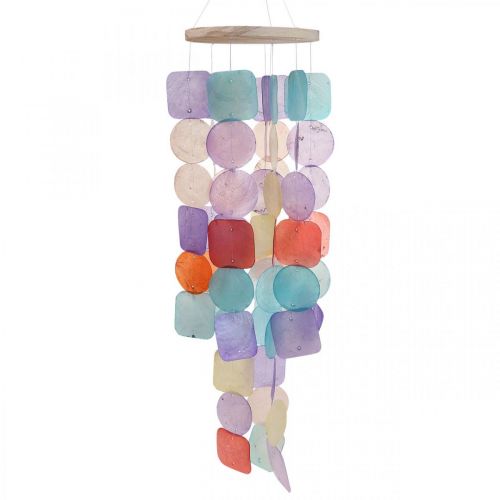 Floristik24 Capiz wind chime hanging decoration shells mother of pearl Ø14cm 67cm