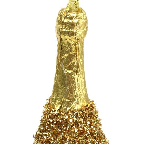 Product Champagne bottle for hanging light gold 13,5cm