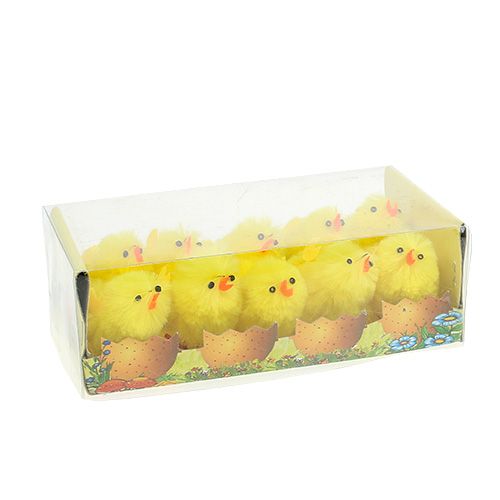 Floristik24 Chenille chicks 5cm yellow 10pcs