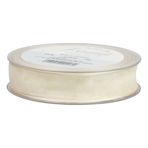 Product Chiffon ribbon organza ribbon decorative ribbon organza cream 25mm 20m