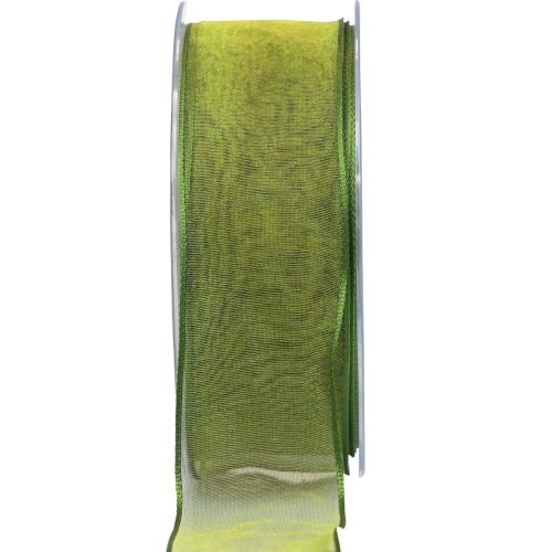 Floristik24 Chiffon ribbon organza ribbon decorative ribbon organza green 40mm 20m
