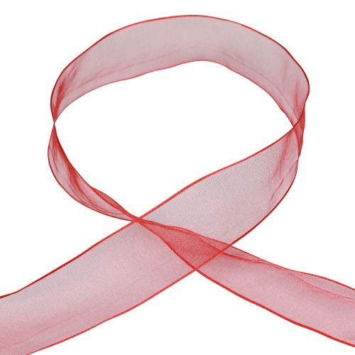 Product Chiffon ribbon organza ribbon decorative ribbon organza red 40mm 20m