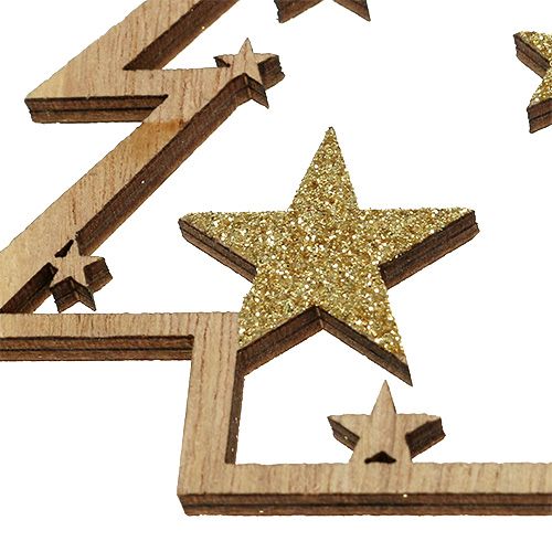 Product Christmas hangers assorted 10cm with glitter 12 pcs