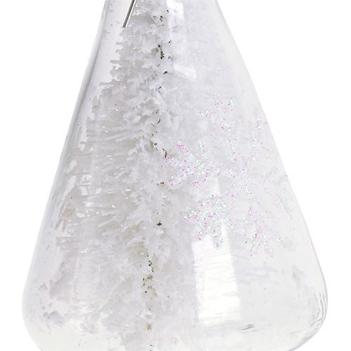Product Christmas tree pendant glass 8cm clear 2pcs