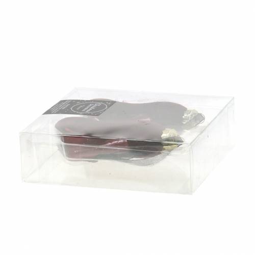 Floristik24 Christmas Tree Pumps Bordeaux 11cm 2pcs