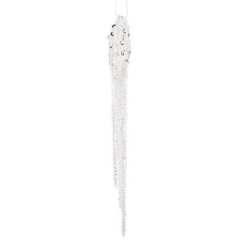 Product Christmas tree decoration icicle decoration clear silver 15cm 8pcs