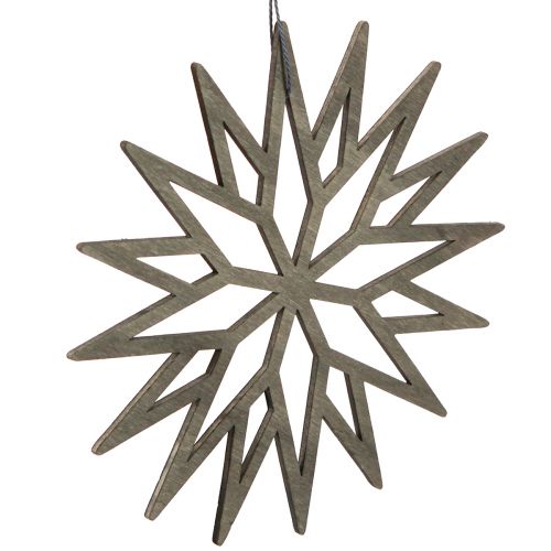 Product Christmas tree decoration snowflakes decoration wood green 15cm 8 pieces