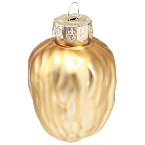 Product Christmas tree decorations Christmas gold walnut 3x6cm 6 pcs