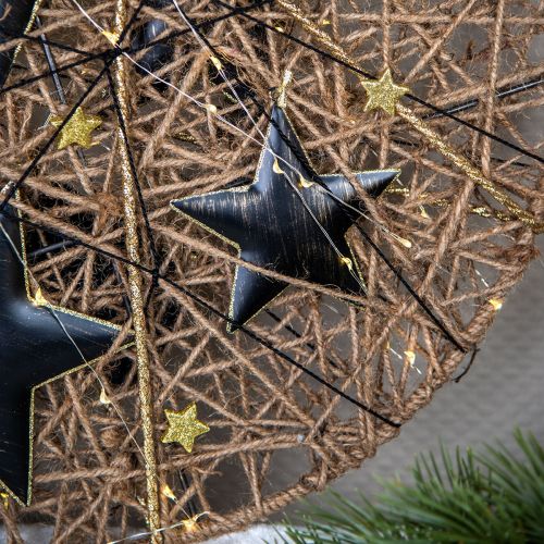 Product Christmas tree decoration star metal black gold Ø11cm 4 pieces