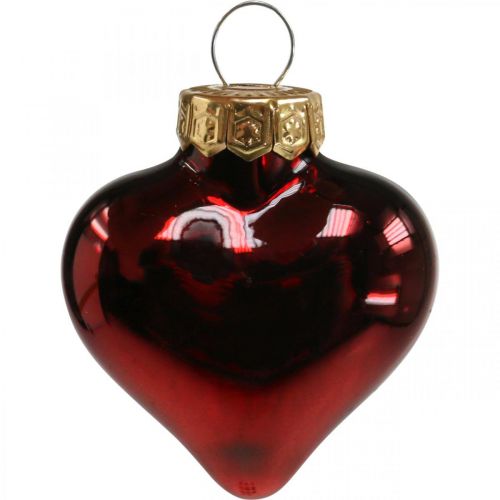 Floristik24 Christmas tree decorations glass Christmas tree decorations red 12 pieces
