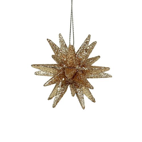 Floristik24 Christmas tree decorations glitter stars 7.5cm 8pcs gold