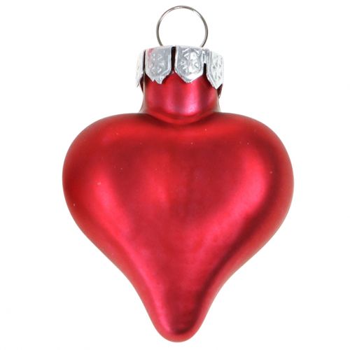 Product Christmas tree decorations hearts red 3cm 22p