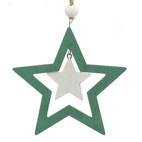 Product Christmas Tree Decoration Mix Green, White 10cm 9pcs