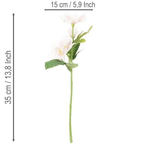 Artificial Christmas Rose Bouquet, 35cm, Set of 6, Pink and White | Floristik24.co.uk