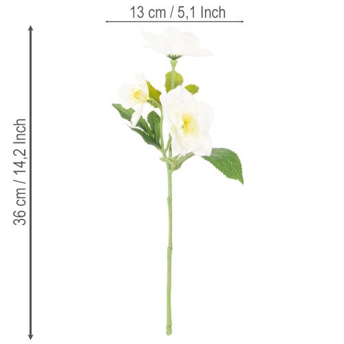 Artificial White Christmas Rose Bundle for Festive Home Decoration | Floristik24.co.uk