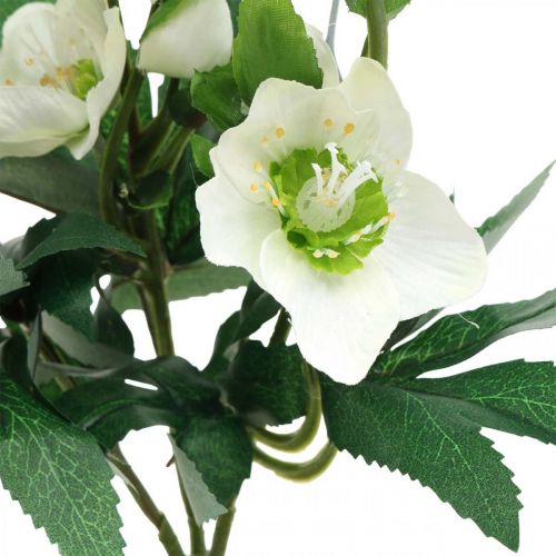 Product Christmas roses white decorative bouquet artificial flowers Christmas arrangement 27cm