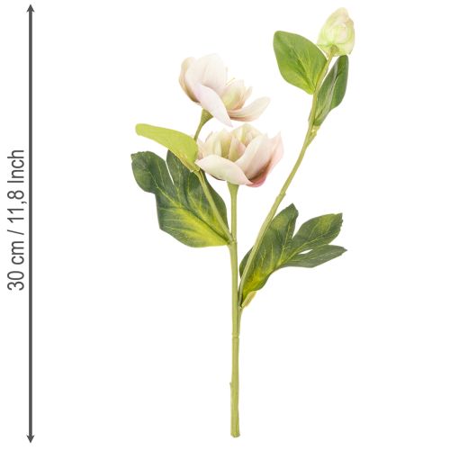 Christmas rose artificial flower decoration, 30cm bunch of 4 pieces | Floristik24.co.uk