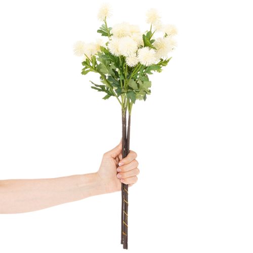 Artificial Chrysanthemum Bundle Cream White 56cm Set of 4 | Floristik24.co.uk