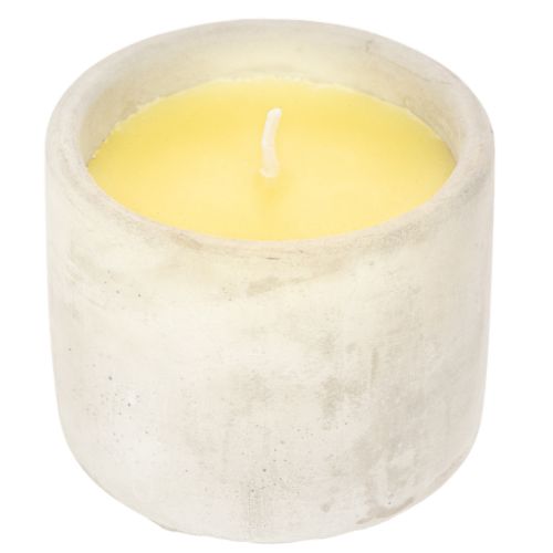 Citronella Candle in Cement Pot, 8cm, Yellow | Floristik24.co.uk