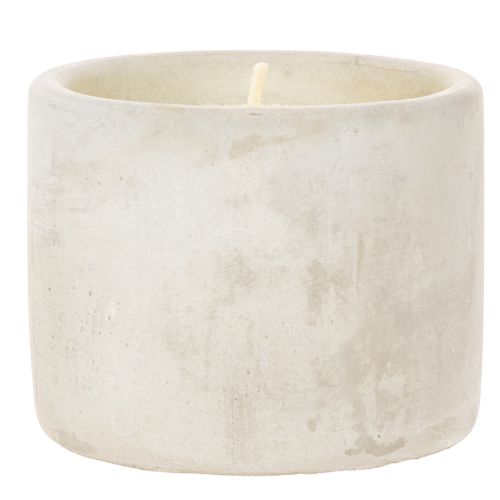 Citronella Candle in Cement Pot, 8cm, Yellow | Floristik24.co.uk