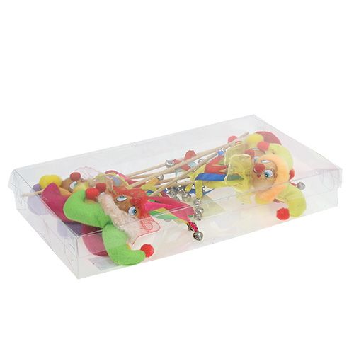 Floristik24 Harlequin on staff 9cm x 6cm L26,5cm 6pcs
