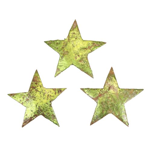 Scatter decoration Christmas stars coconut green Ø5cm 50pcs