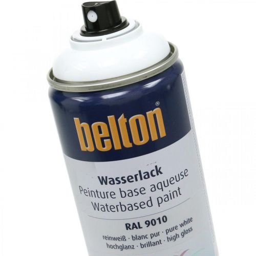 Belton free water-based paint white high gloss spray pure white 400ml