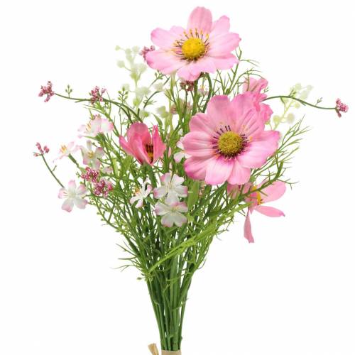 Floristik24 Cosmea and gypsophila in a bunch Artificial Pink Assorted 42cm