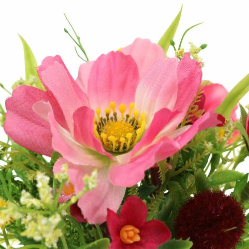 Product Decorative bouquet Cosmea and snowball in a bunch Artificial pink Assorted H18cm