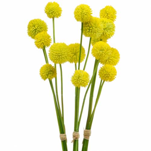 Floristik24 Drumsticks Craspedia Yellow Artificial Garden Flower Silk Flowers 15pcs
