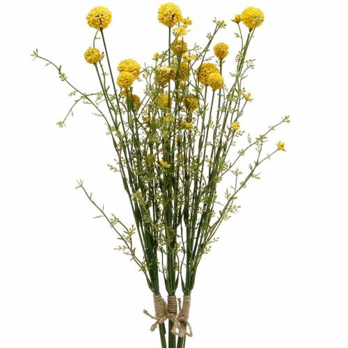 Floristik24 Artificial Craspedia in Bunch Yellow Drumsticks 3pcs