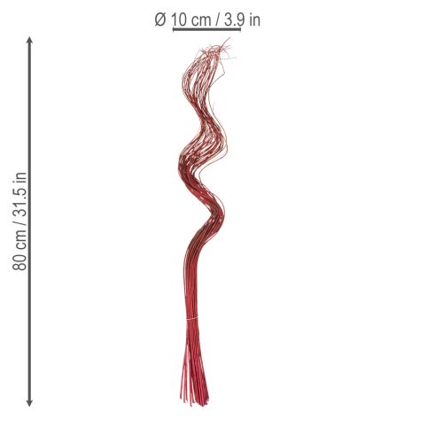 Product Curly Willow Dried Decorative Branch for Creative Floristry and Home Accessories 80cm 70g