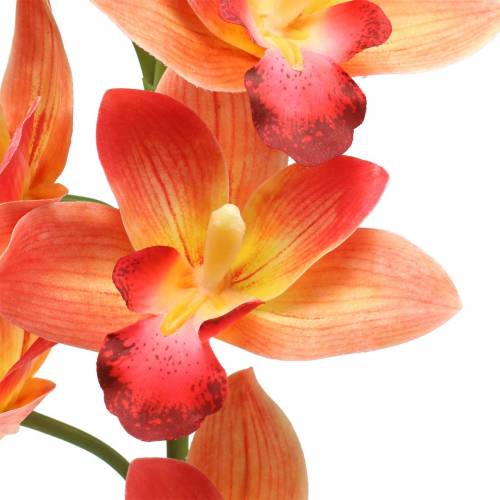 Product Orchid artificial flower Cymbidium Orange 74cm
