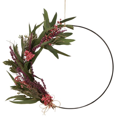 Floristik24 DIY box ring with dried flowers decoration loop lavender Ø30cm