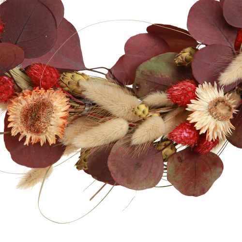 Product DIY Box Ring with Dried Flowers Loop Straw Flowers Ø30cm