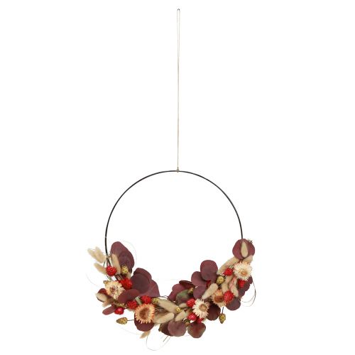 Product DIY Box Ring with Dried Flowers Loop Straw Flowers Ø30cm