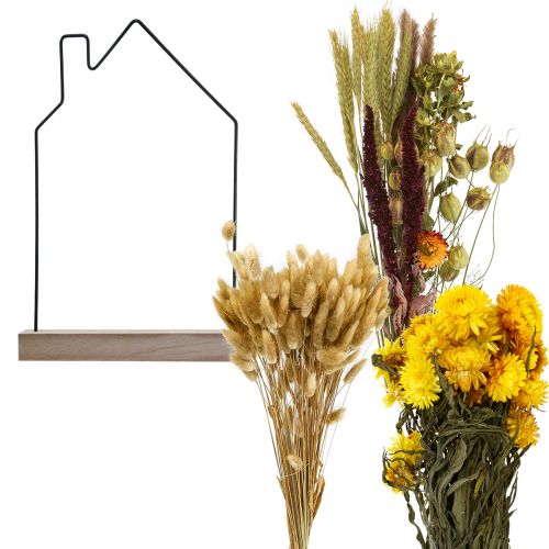 Product DIY box flower bar with dried flowers house 34.5×24.5cm