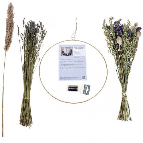 Product DIY Box Dried Flowers Loop Meadow Flowers Dried Ø35cm