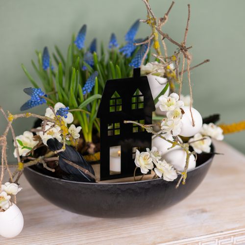 Product Decorative bowl plastic arrangement base anthracite Ø20cm