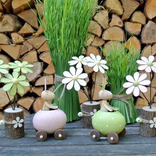 Floristik24 Rabbit in the egg car 15cm x 8cm x 7,5cm 3pcs