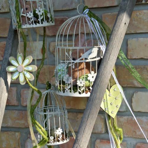 Product Bird aviary vintage angular gray 21/17cm 2pcs