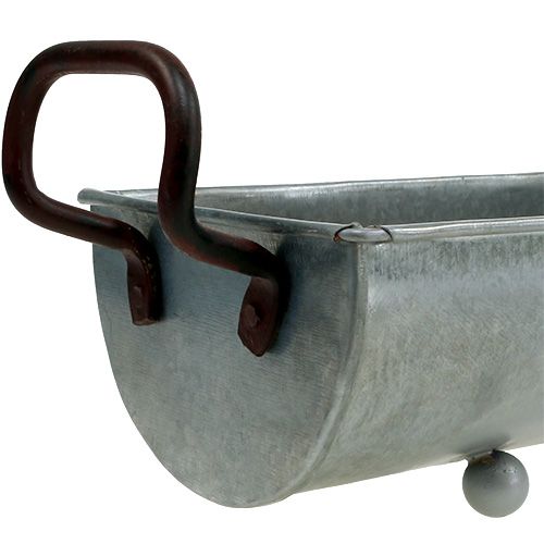 Floristik24 Gutter planter Zinc 70cm, 59cm 2pcs