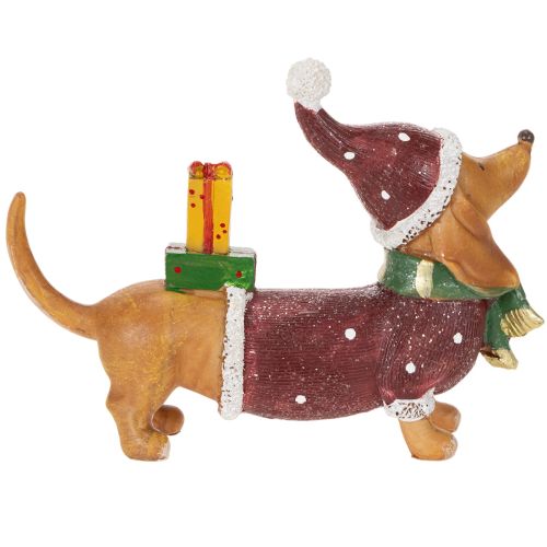 Dachshund Christmas Figurine
