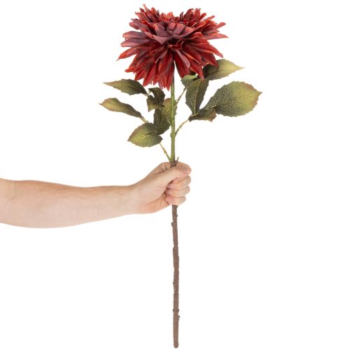 Artificial Dahlia Flower with Long Stem 68cm in Red | Floristik24.co.uk