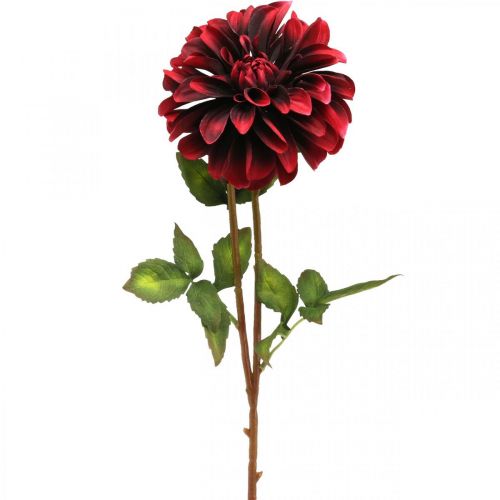 Artificial flower dahlia red silk flower autumn 78cm Ø3 / 15cm