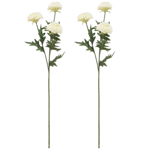 Product Dahlias decorative flowers artificial flowers white blossom L64cm 3 pcs