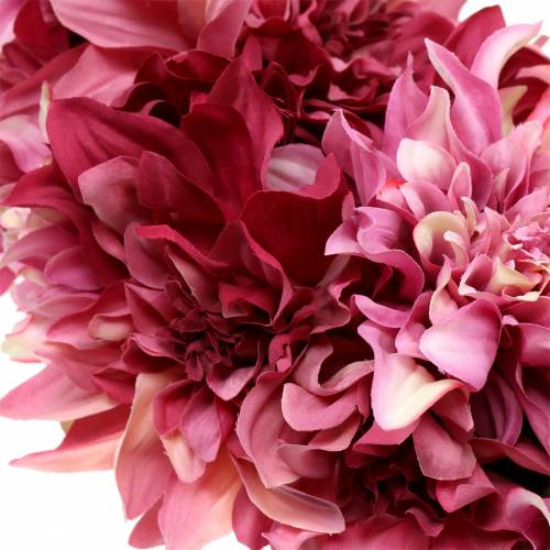 Product Dahlia flower wreath pink, mallow Ø42cm