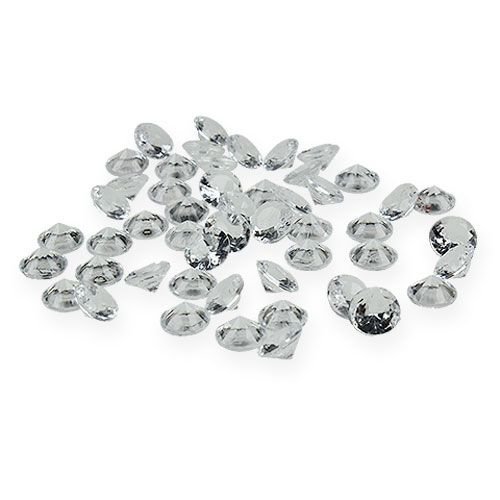 Floristik24 Deco diamonds 12mm natural 170pcs