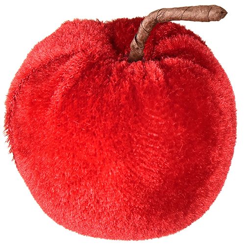 Decorative apples fabric autumn decoration velvet red Ø5cm H6cm 12 pcs