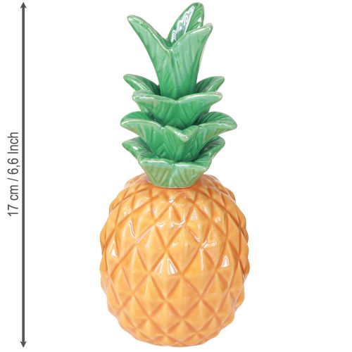 Product Decorative Pineapple Ceramic Colorful Ceramic Decoration Assorted 17cm 3pcs